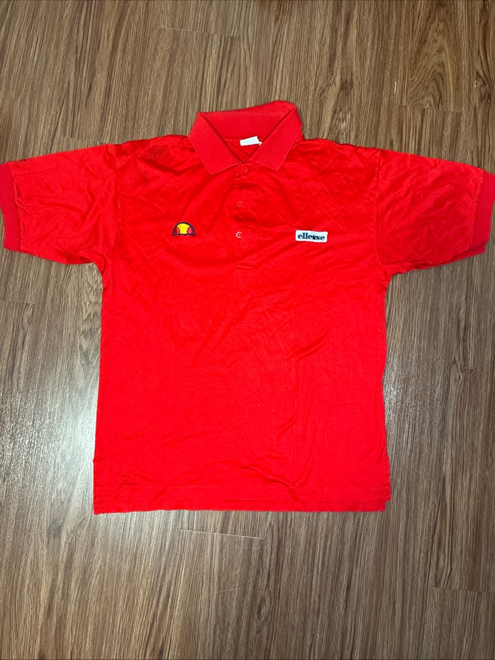 Ellesse Vibrant Red Polo with Dual Chest Logos